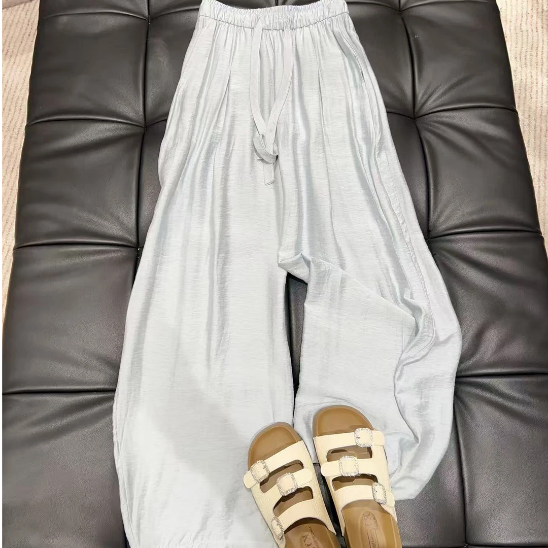 【大眼妹儿专属】“桃叽”2025夏季新款欧若风休闲阔腿亚麻裤cc1868