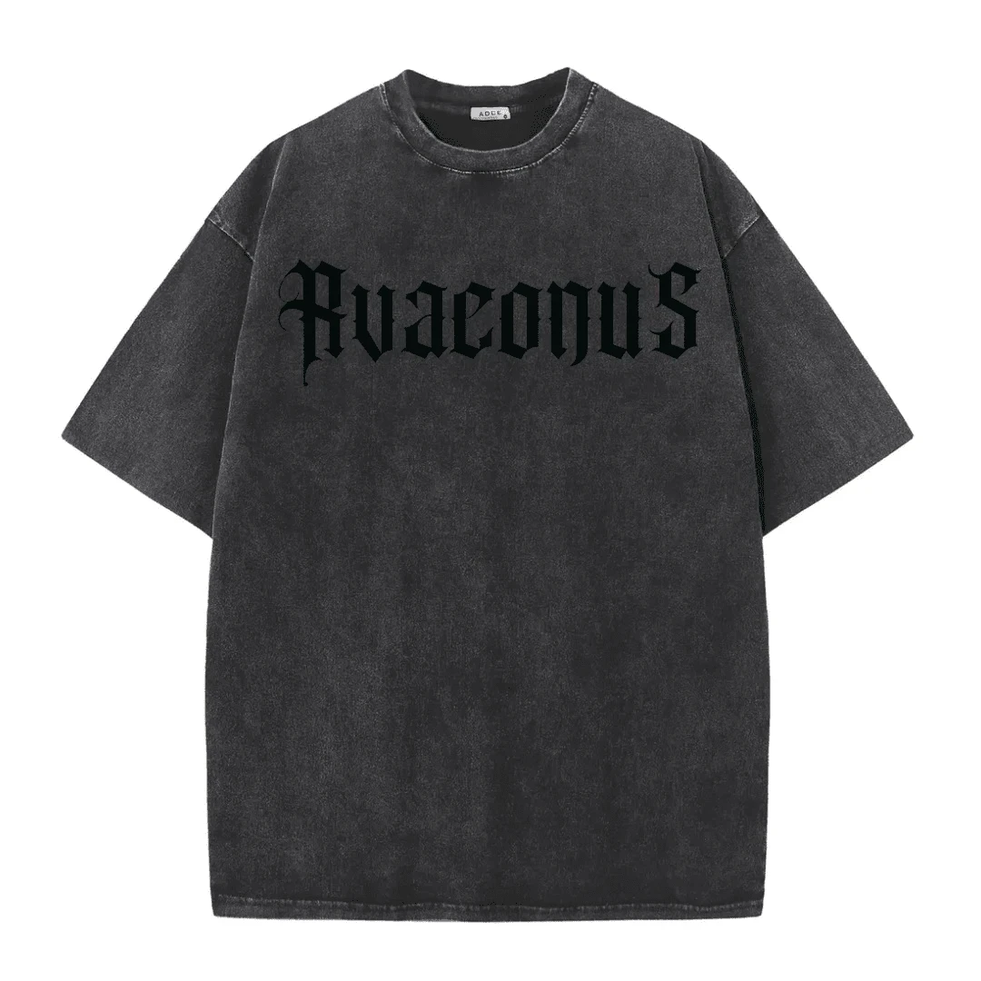 ADCE【短袖-梵文字母】纯棉重磅复古做旧oversize水洗T恤短袖男女