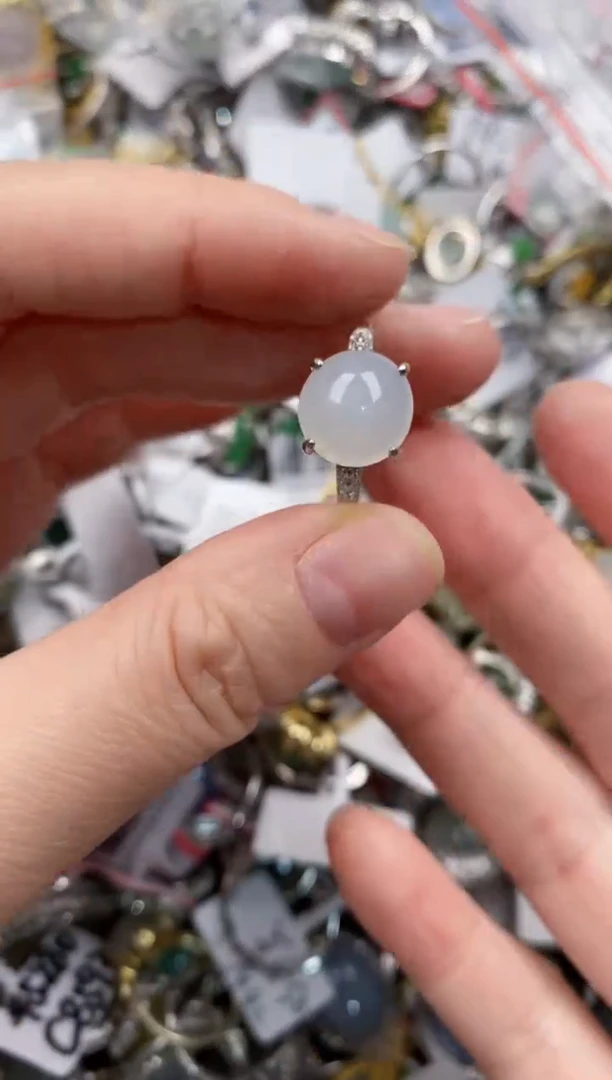 银S925镶嵌戒指翡翠111                  6