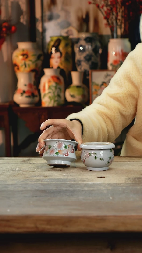 【闪购商品】瓷片景德镇纯手工釉下彩精品花瓶