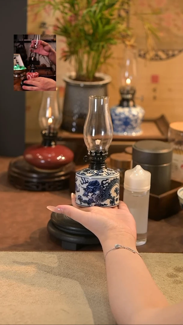 景德镇陶瓷香薰灯摆件