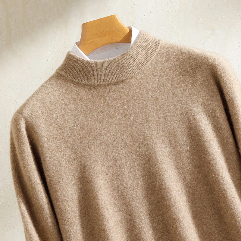 福利款男款半高领纯羊绒百搭休闲商务羊绒衫