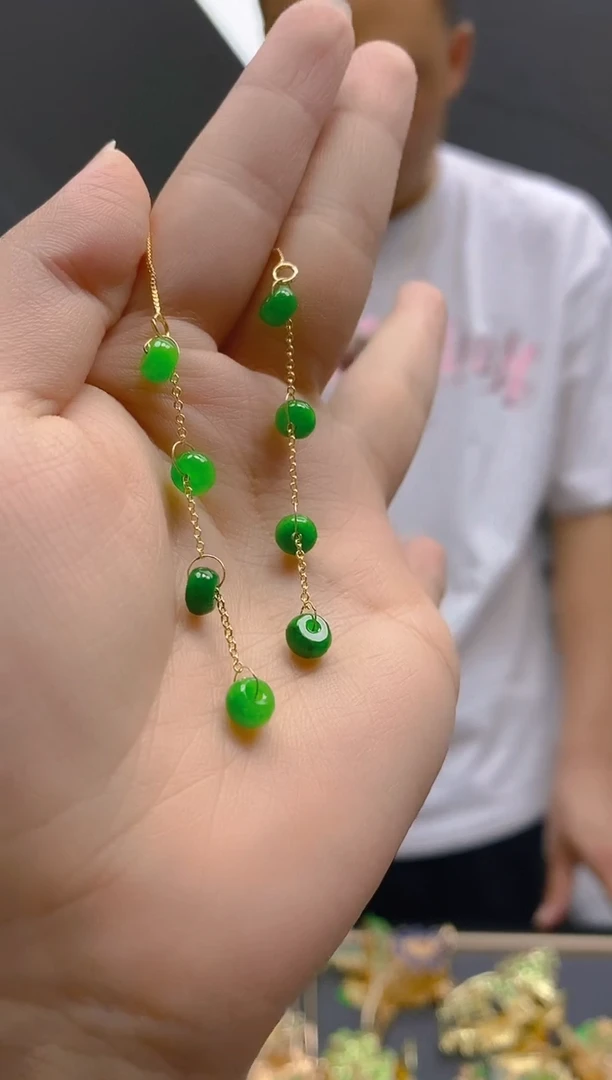 【闪购商品】翡翠耳饰合金072翡翠耳线