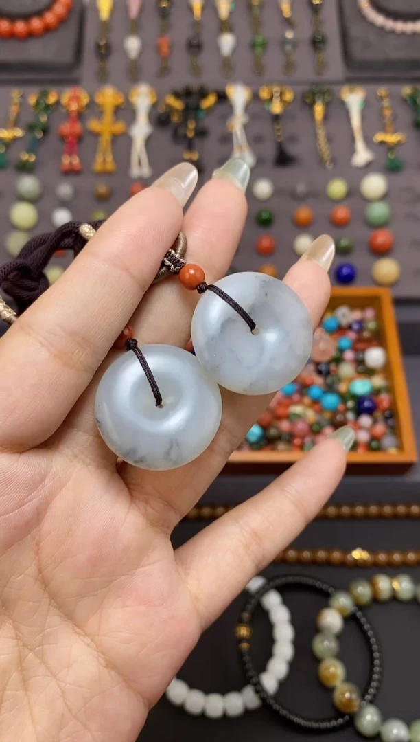 未镶嵌和田玉挂件青花扣子多样性发货拍一发一