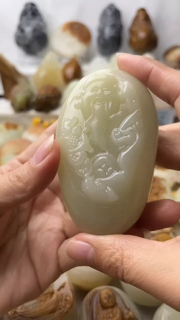 石材财神古青石棉纹正常不退换