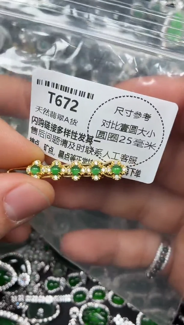 颈饰未镶嵌翡翠T672发夹