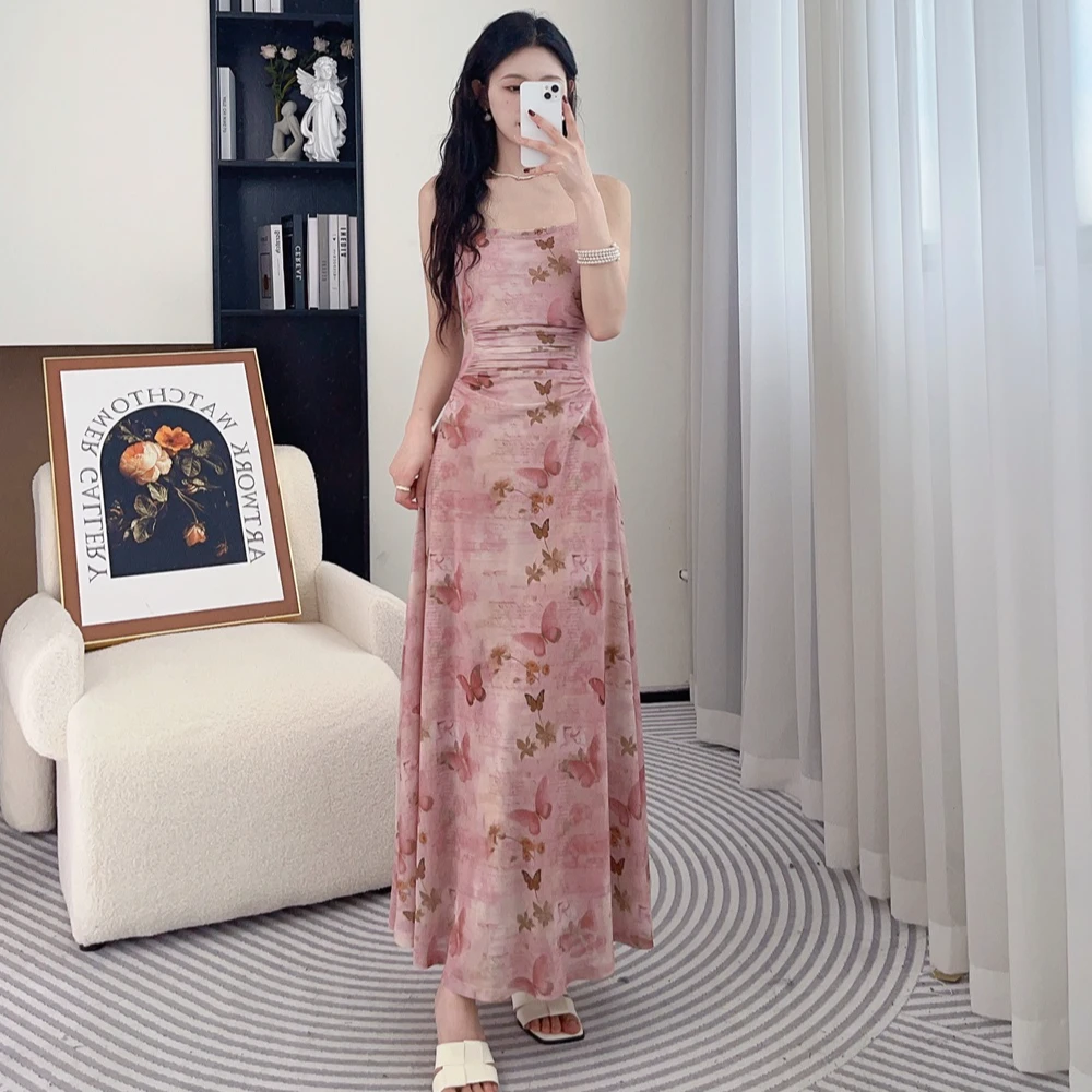 拉夏贝尔夏季青苍时尚气质法式百搭显瘦开衫+吊带裙 2095 YQC