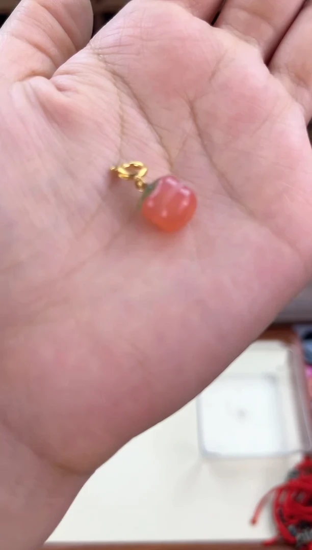 【闪购商品】玛瑙/玉髓手链合金瑙瑙柿子吊坠