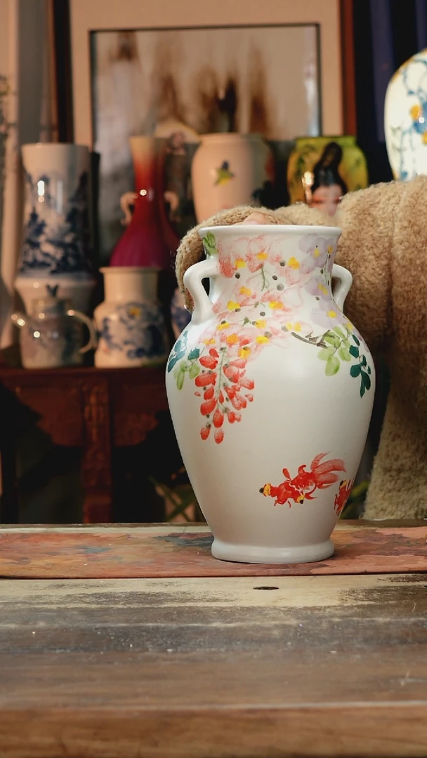 【闪购商品】瓷片景德镇纯手工釉下彩精品花瓶