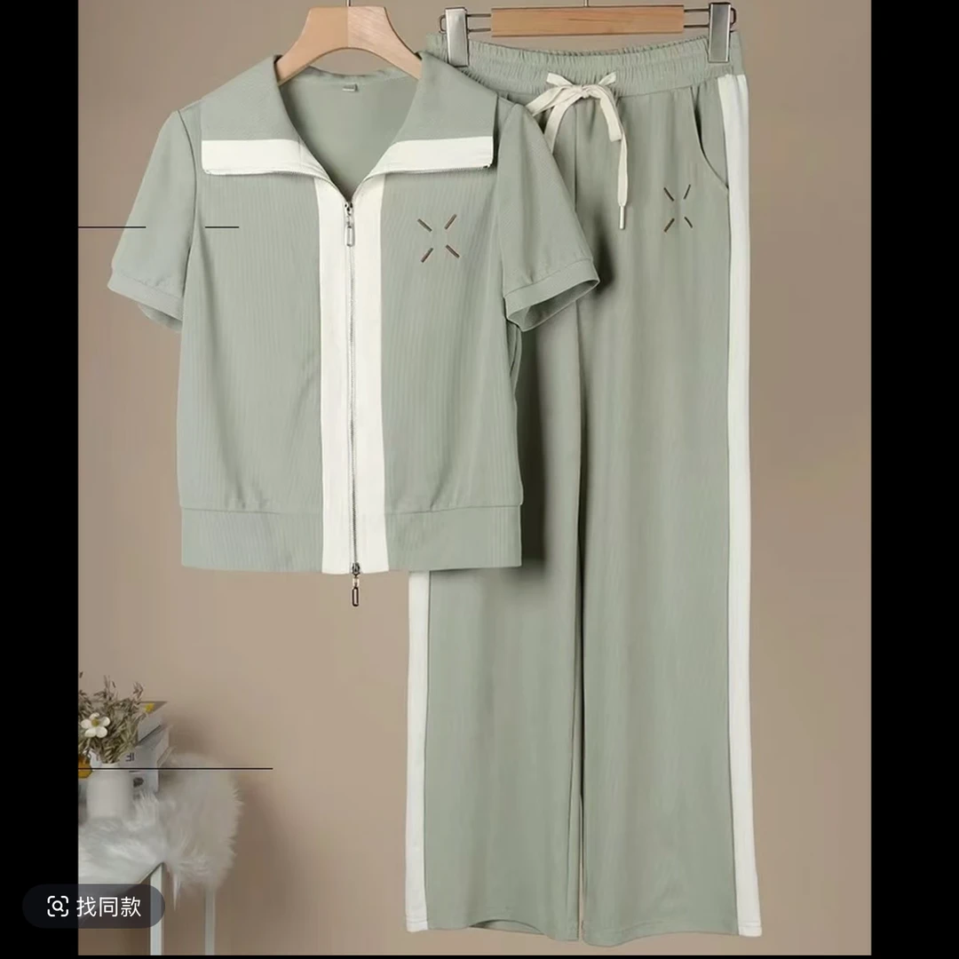 中国风休闲风时尚套装女装休闲幂式穿搭非正式学院风套装FC369