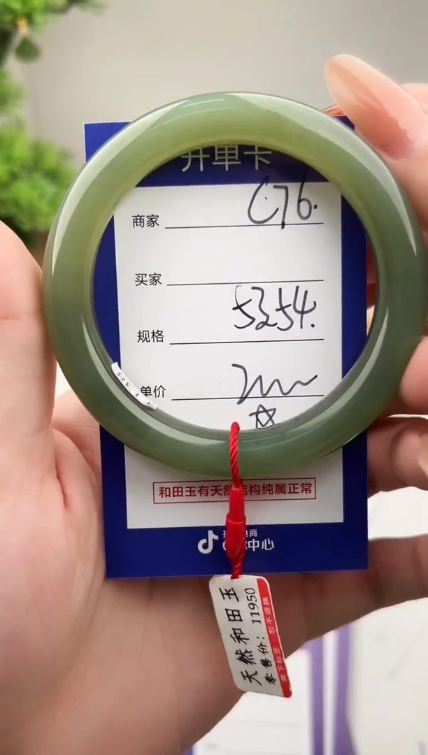 未镶嵌手镯和田玉微色差C76