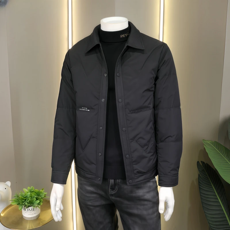 【万达撤柜】轻薄羽绒服男士冬季新款韩版简约羽绒服保暖夹克上衣