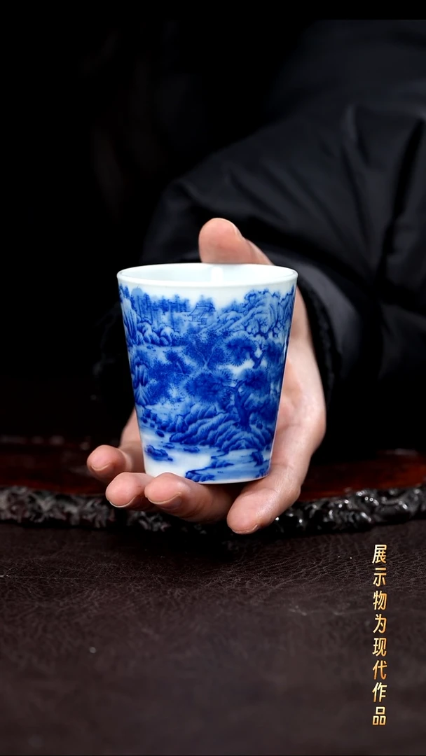 杯子瓷景德镇全手工手绘瓷器！