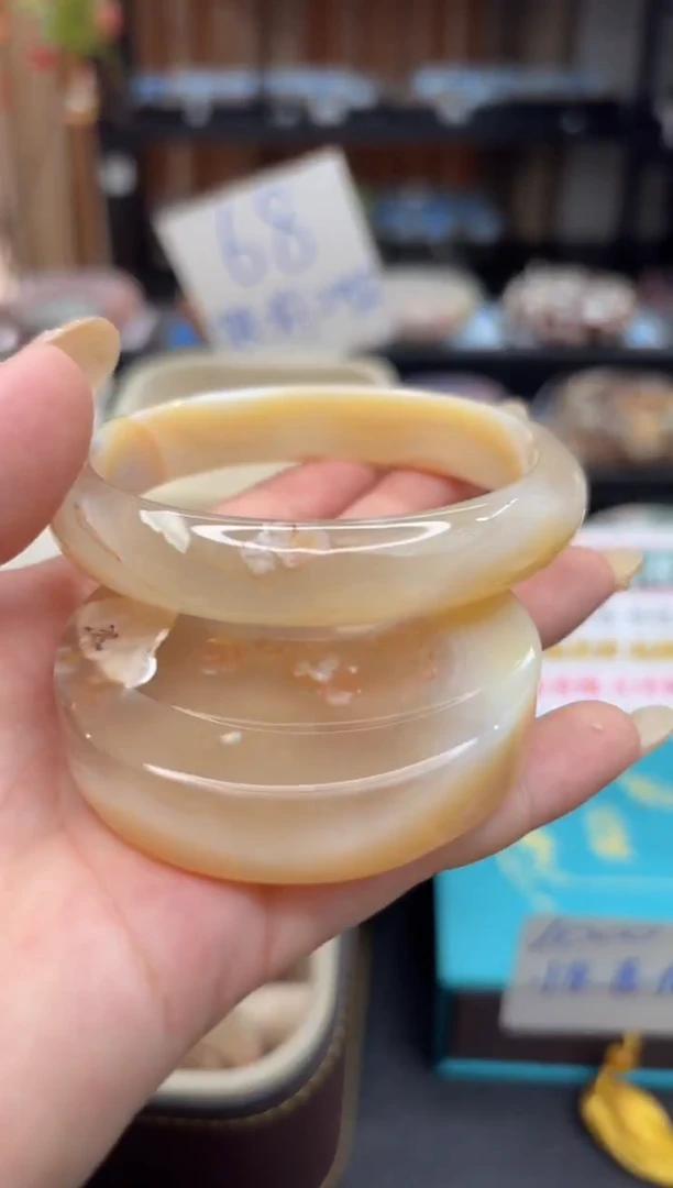 未镶嵌手镯石英质玉C240(58圈赠送镯心)