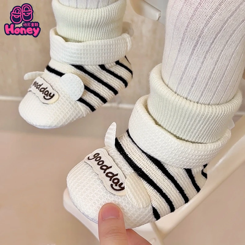 春秋季婴儿鞋子软底0一1岁宝宝新生男女加绒加厚学步鞋不掉布鞋袜