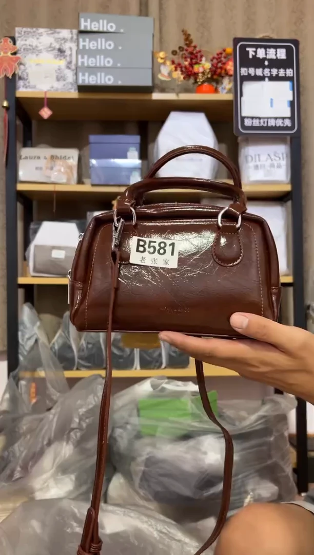 小牛剖层皮革老张家女包581
