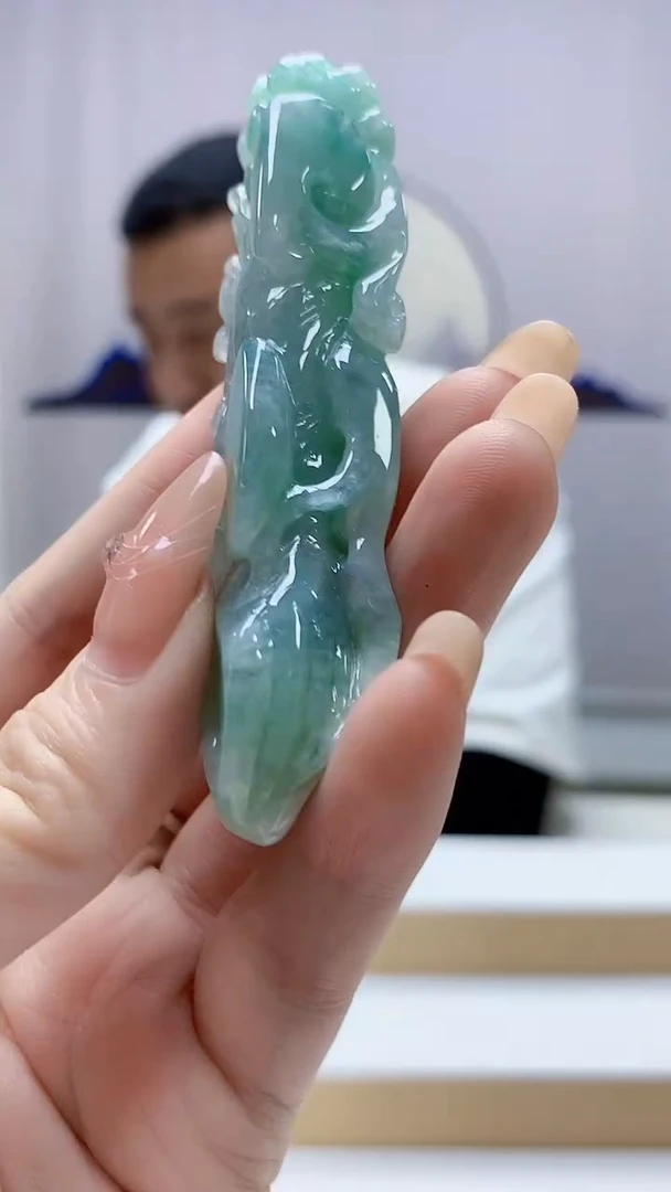 未镶嵌定制翡翠4898DD-毛货挂件82