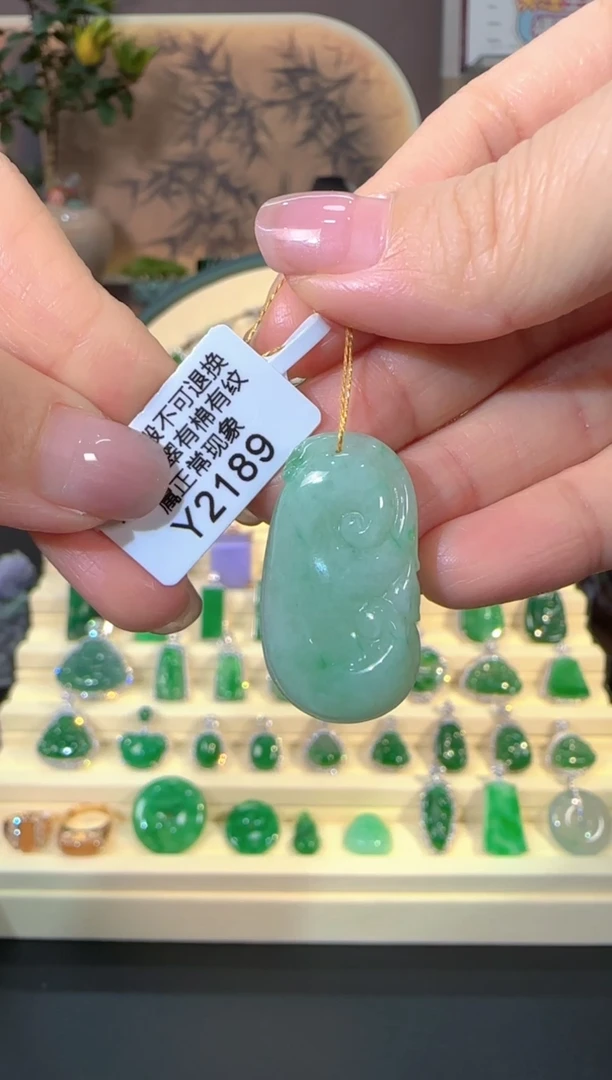 颈饰未镶嵌翡翠Y2189如意福利价不退换