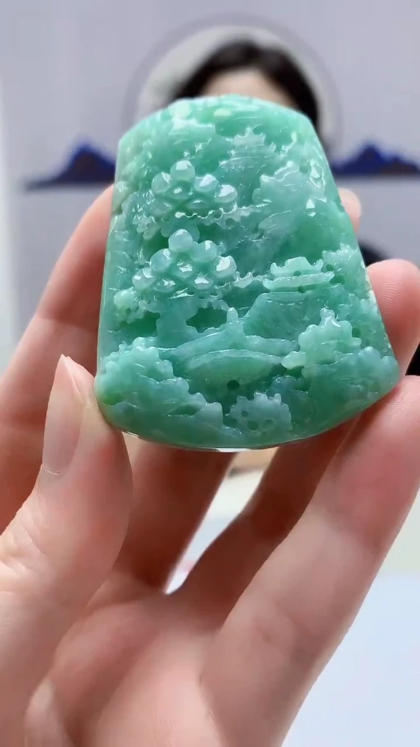 【闪购商品】定制翡翠未镶嵌4829zm-毛货挂件山水36