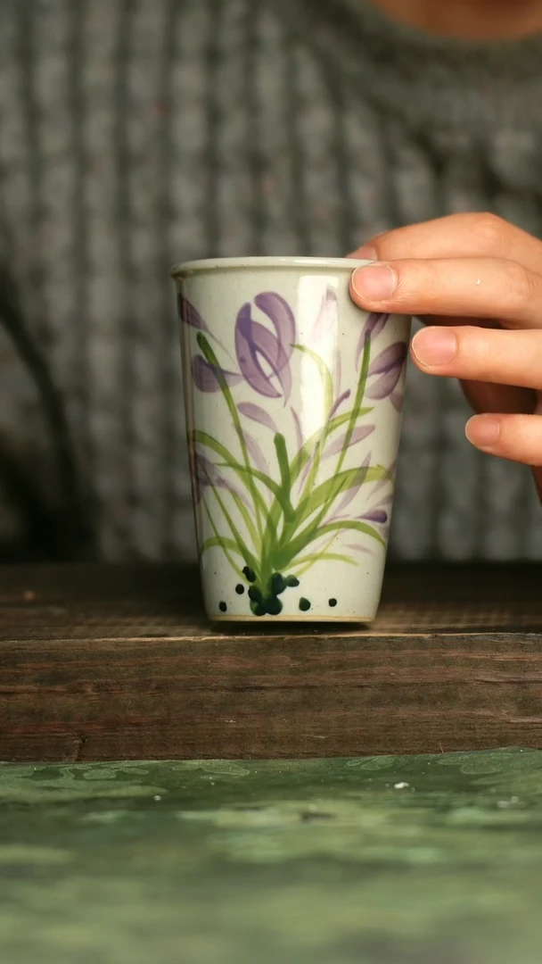 陶瓷青诗集手工手绘瓷器