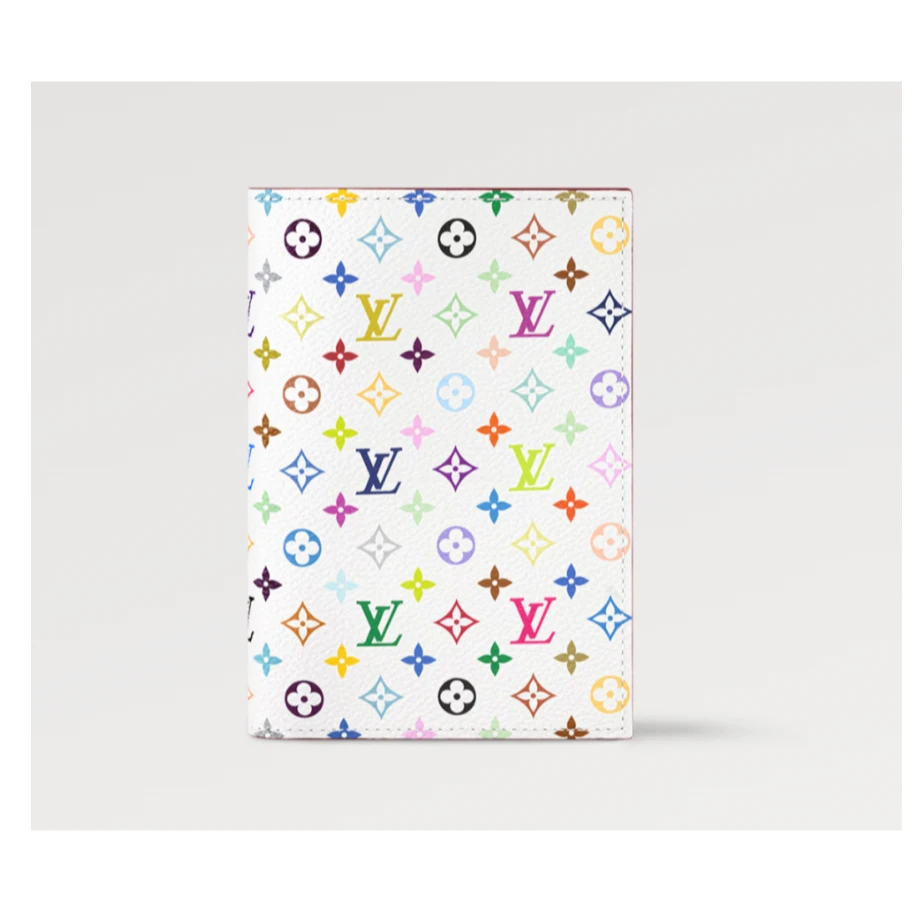 未使用 LouisVuitton/路易威登 【小花念念】护照套 LOGO徽标白三彩