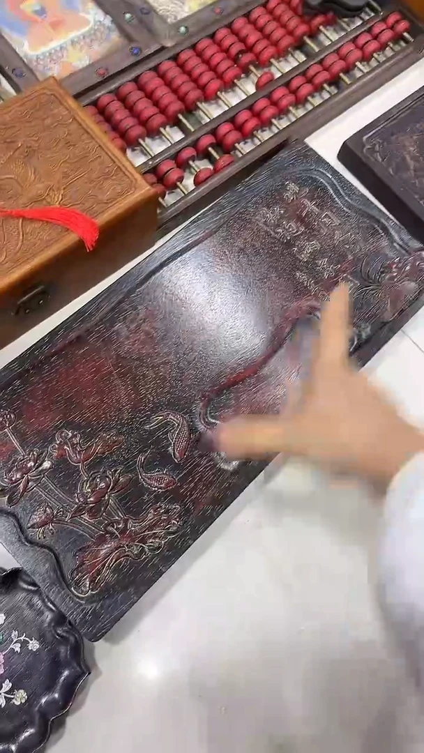 沐头淘摆件木雕件 茶盘