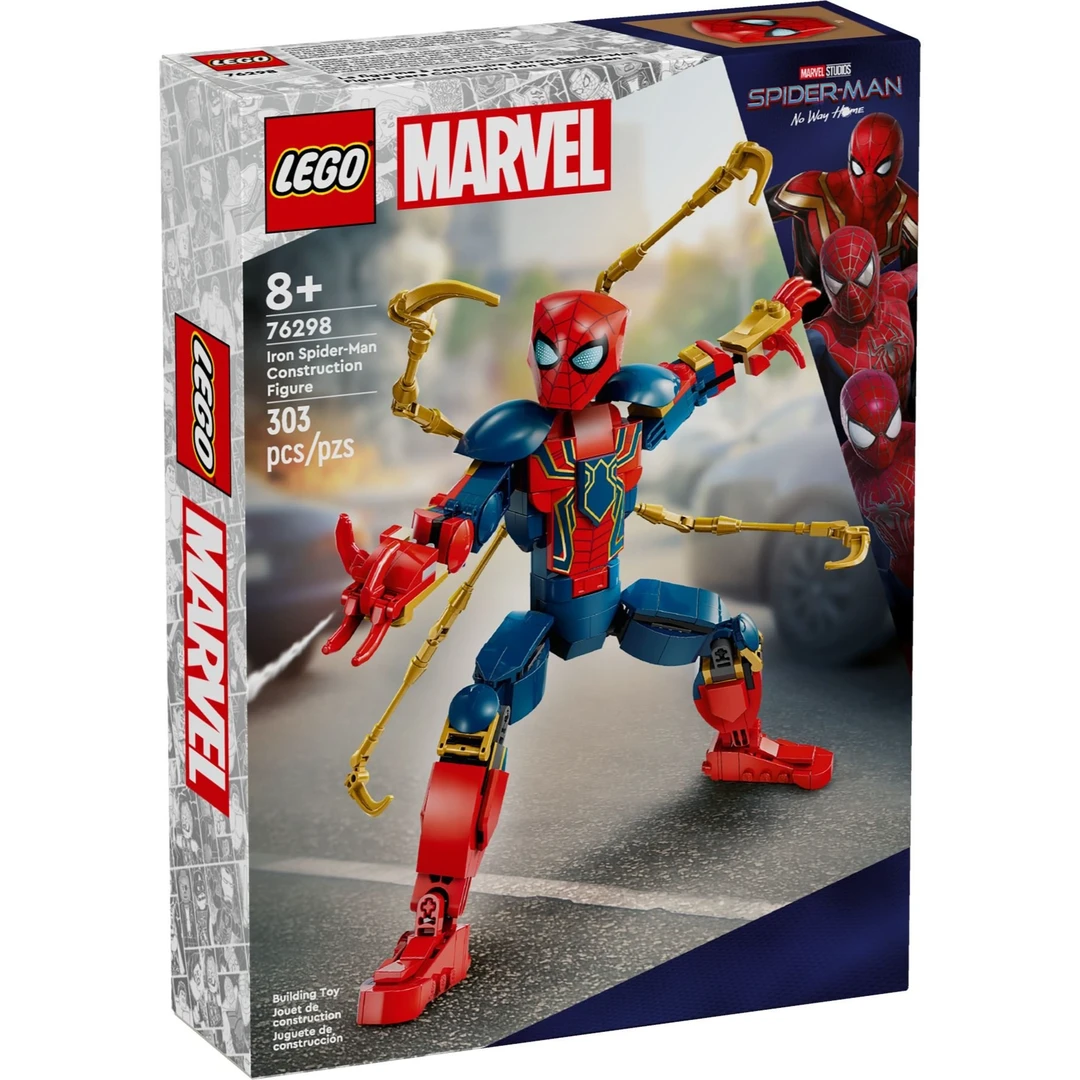 LEGO/乐高超级英雄系列76298钢铁蜘蛛侠拼搭人偶益智拼装积木