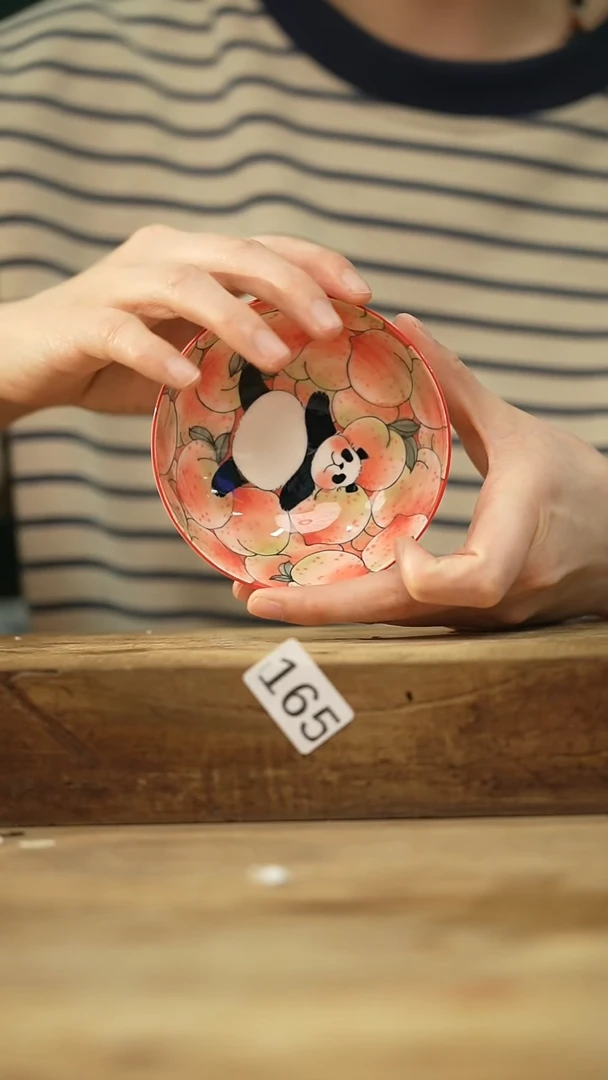 瓷片新品！设计师手绘柴窑动物系列  紫霞