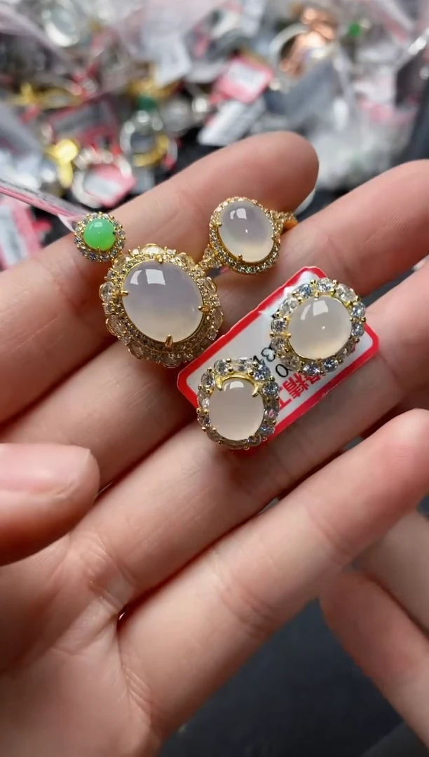 银S925镶嵌戒指翡翠121212