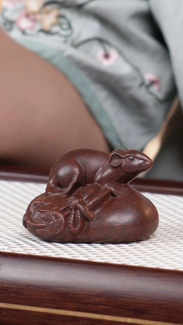 茶壶紫砂茶宠鼠来宝