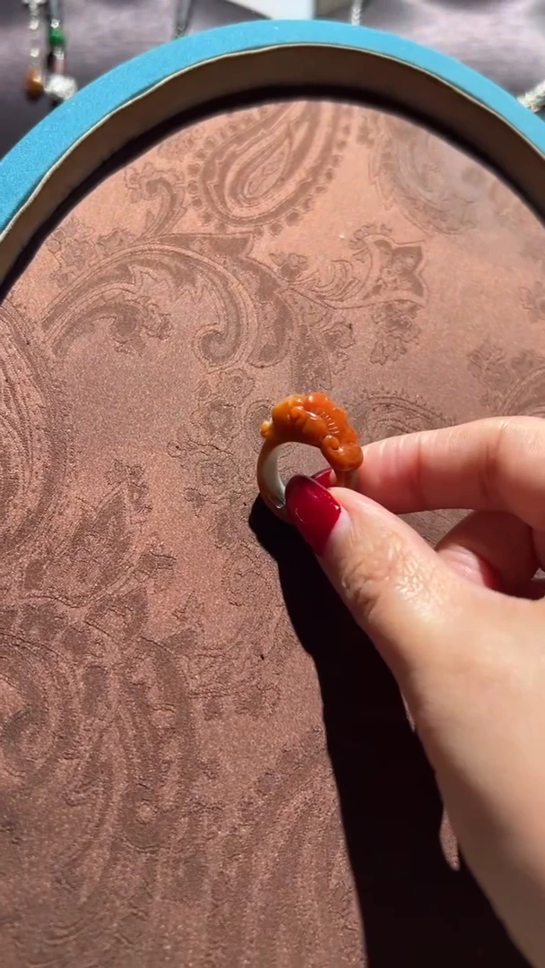 【闪购商品】翡翠戒圈未镶嵌红翡绿翠14号