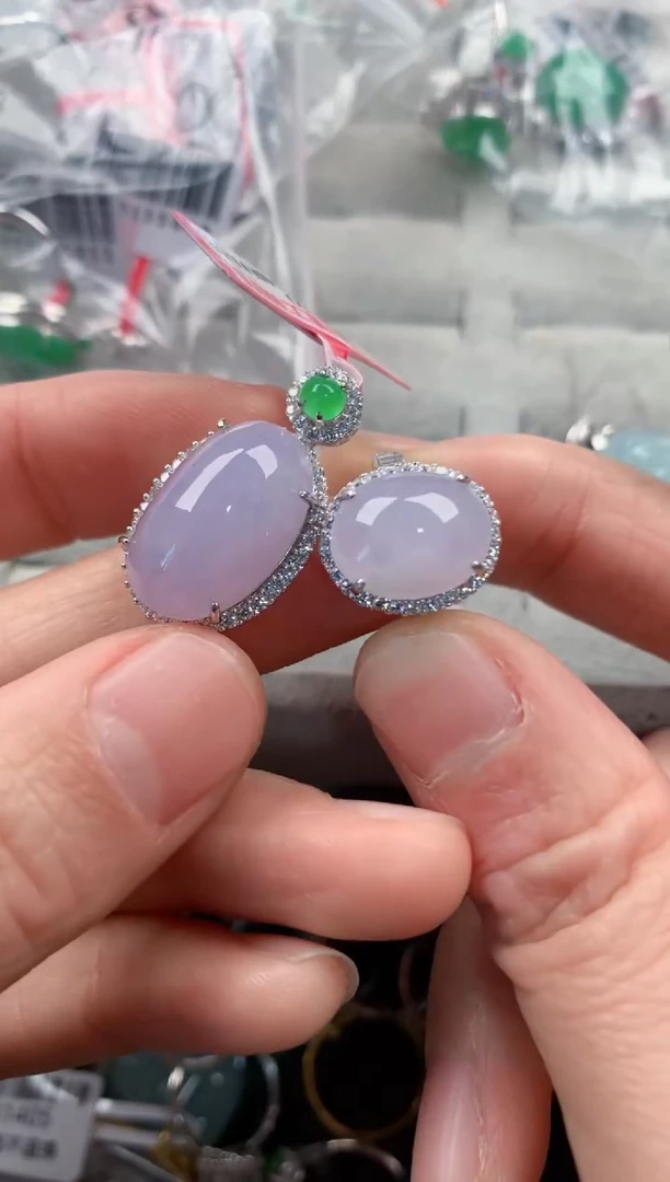 银S925镶嵌戒指翡翠444   9