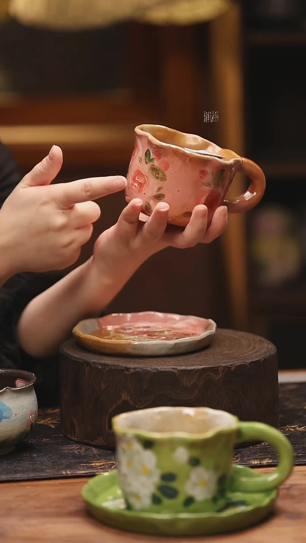 陶瓷景德镇高温釉下手绘陶瓷@L005@
