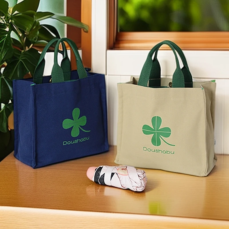 手工民族风日式便携饭盒手拎包个性磁扣手提包手提包外出小拎包