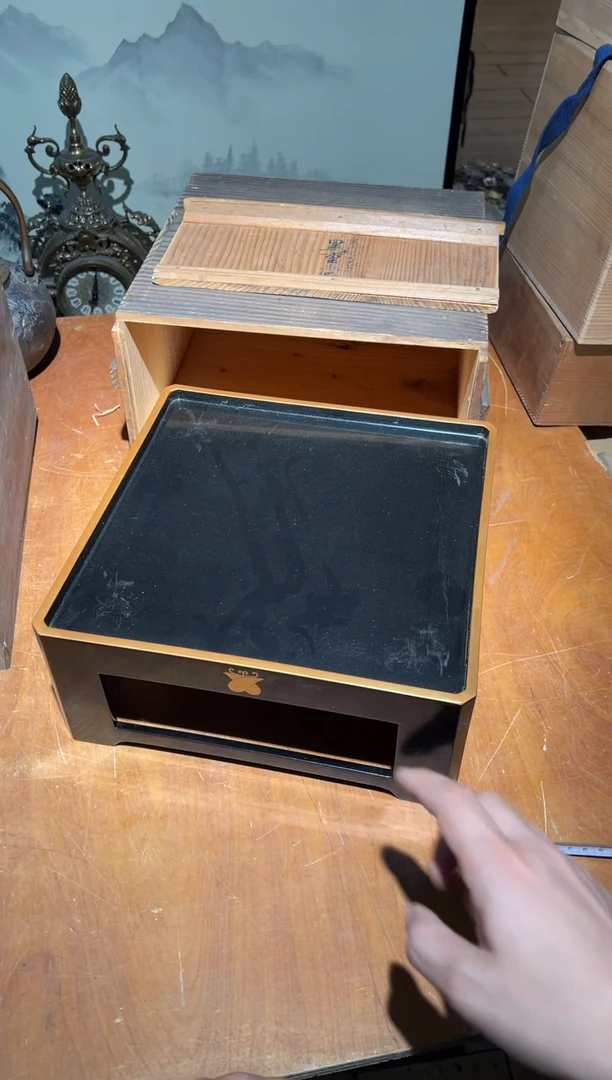 木A1604木上漆中古周边/有裂纹