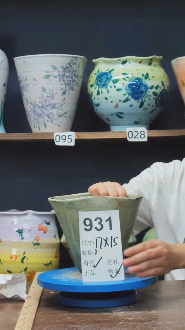 陶瓷景德镇花盆931【微瑕】