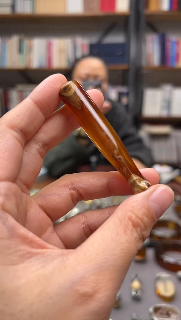 【闪购商品】琥珀颈饰未镶嵌烟嘴吊坠