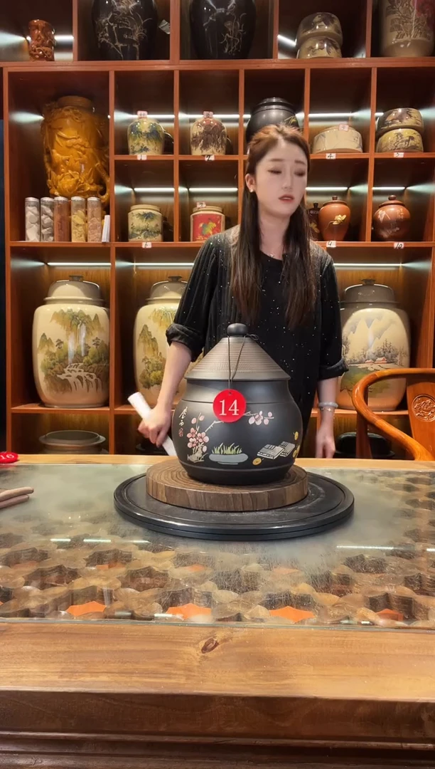 罐云南建水紫陶茶罐@14