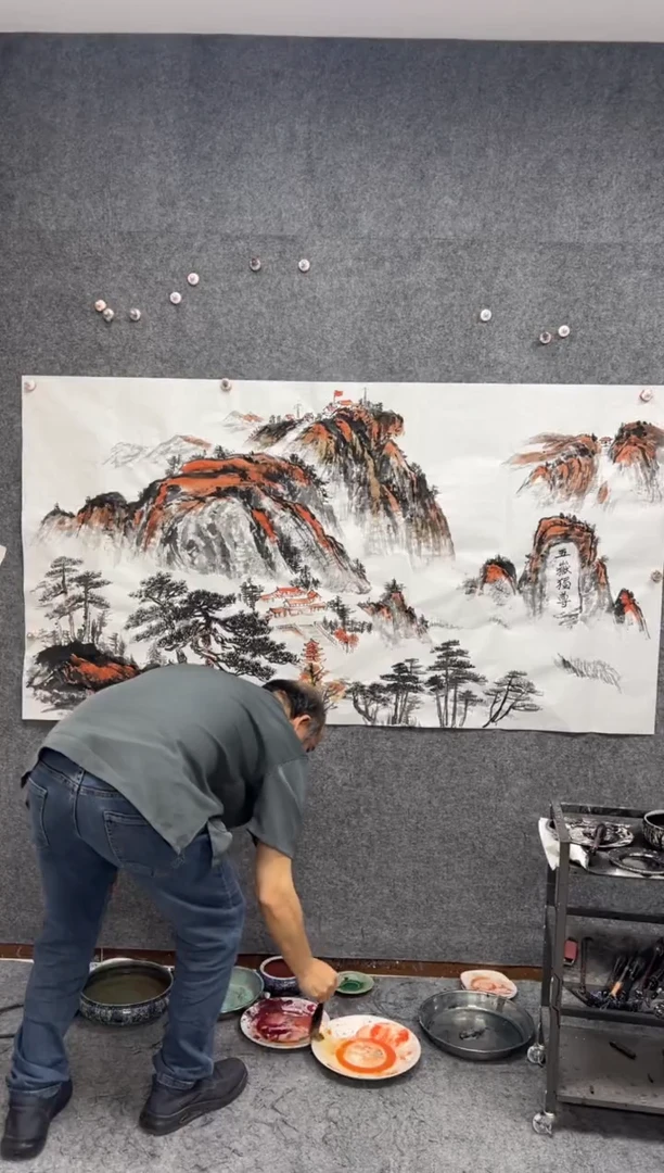 纸本国画定制 一丈二  八骏 线下画