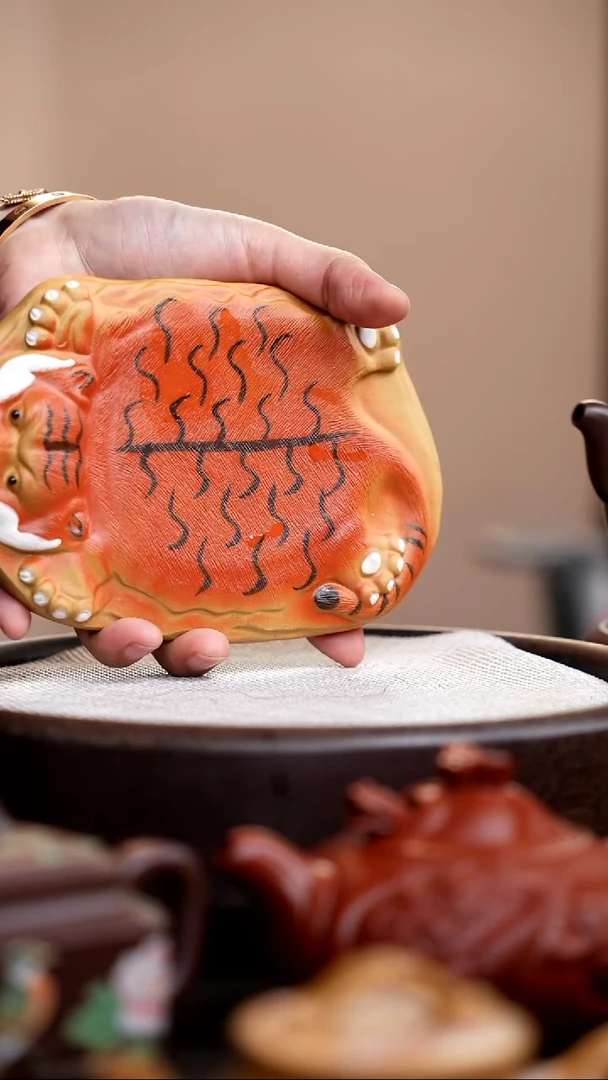 茶壶紫砂 段泥老虎壶承