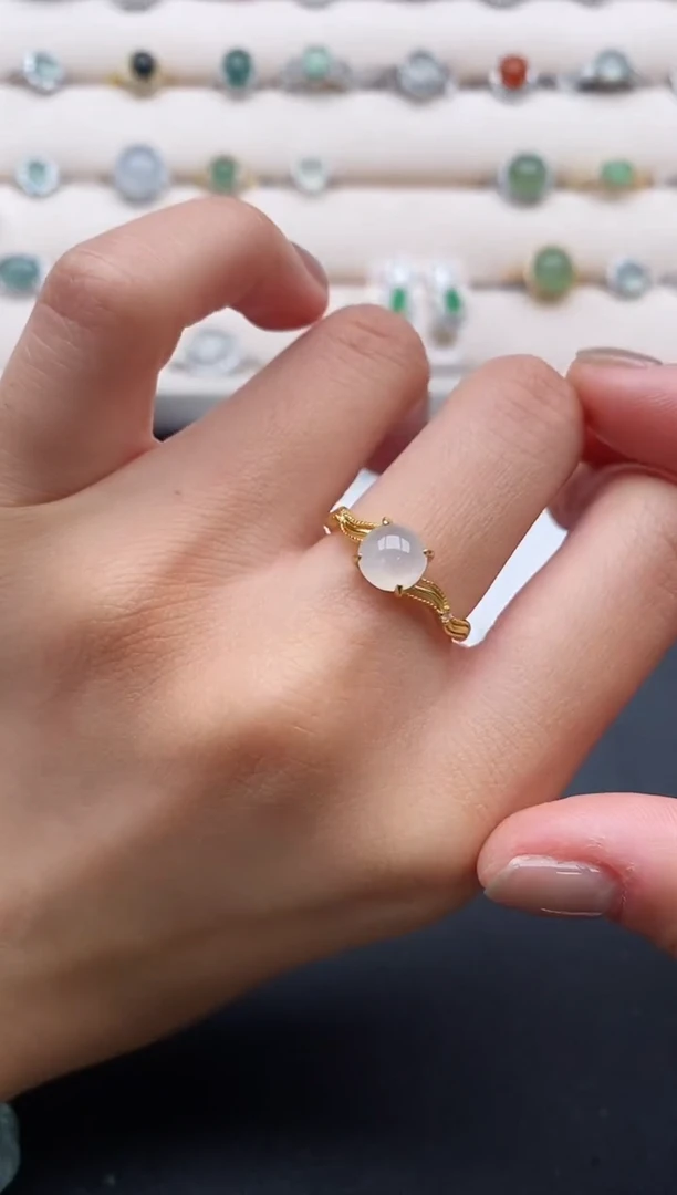 银S925镶嵌戒指翡翠11111111+6