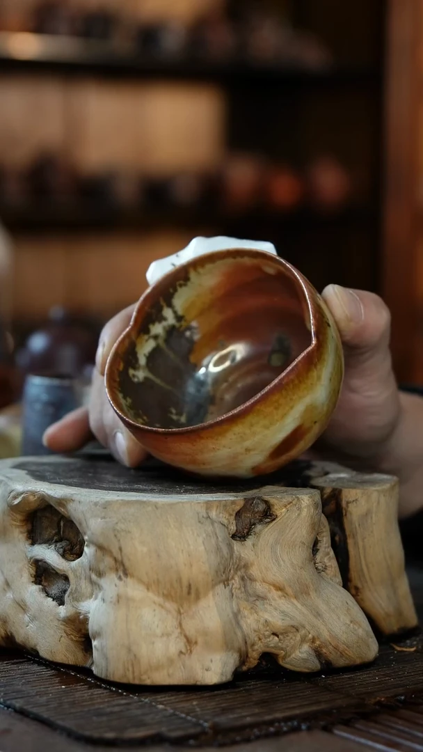 紫砂全手工桃心杯