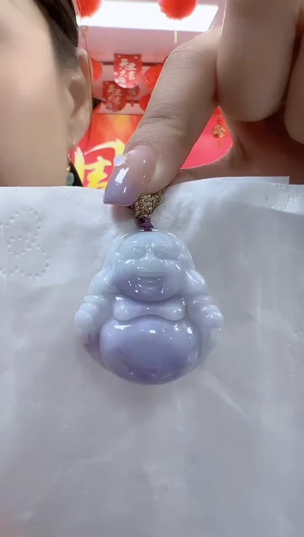 翡翠未镶嵌颈饰孤品佛公高32宽32厚8