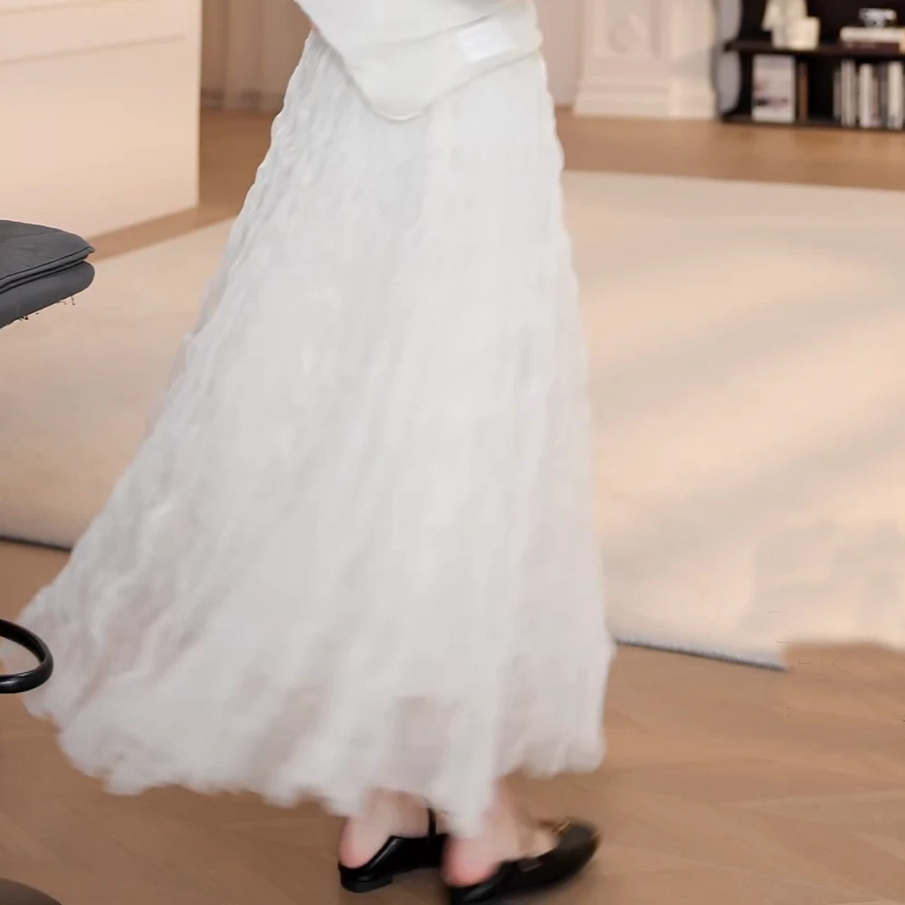 显瘦蛋糕裙网纱裙气质高腰半身裙