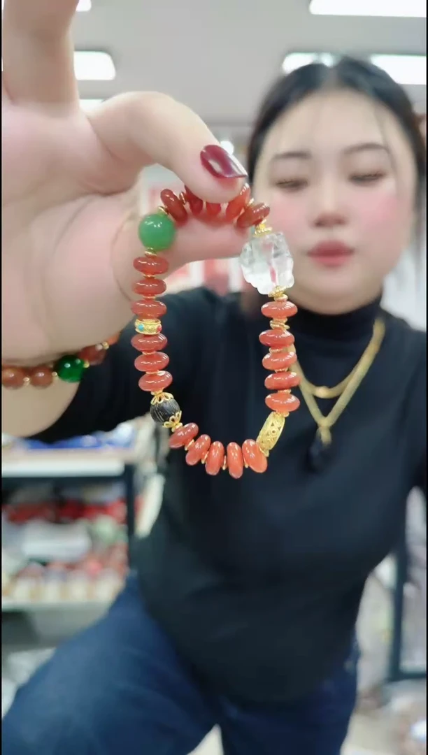 【闪购商品】南红玛瑙颈饰合金19103 南红手串