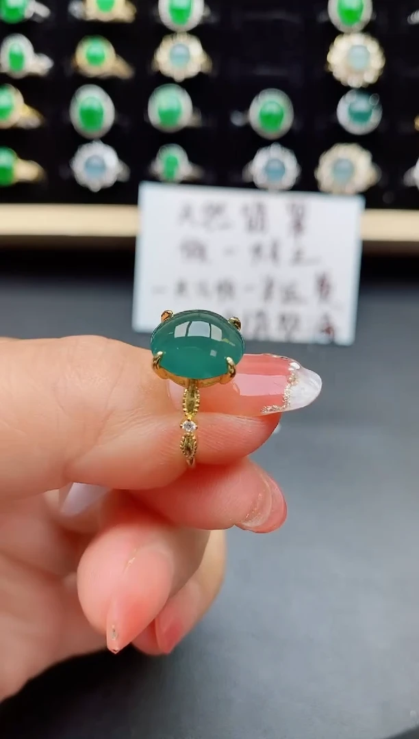 【闪购商品】翡翠戒指银S925镶嵌11111