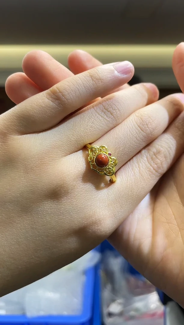 未镶嵌南红玛瑙戒指（多样性发一件）