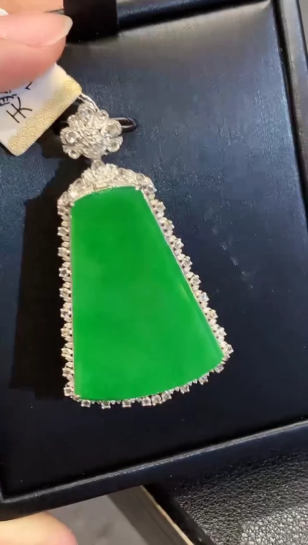 翡翠18K金镶嵌吊坠(不含链)CY多样性发其一