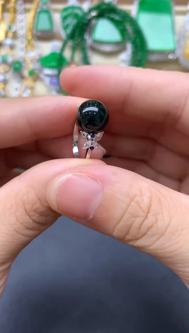 翡翠戒指18K金镶嵌209-中国好珠宝