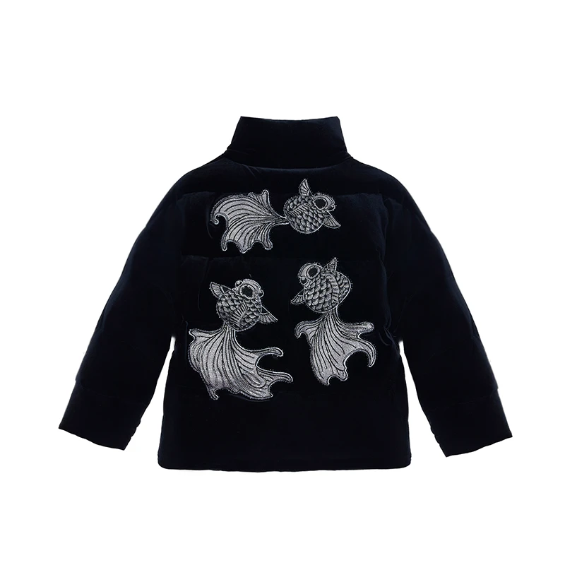 TCH已下架服饰店播-新中式丝绒时尚立领老钱风开衫夹克外套T72D19